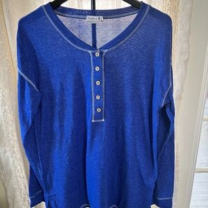 Simple Blue Henley top NEW